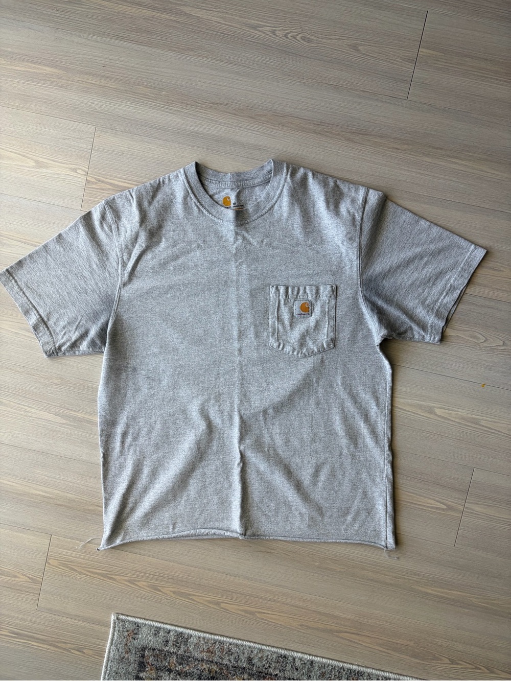 GRAY CARHARTT POCKET TEE